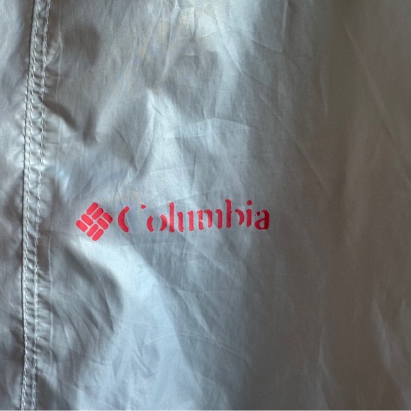Columbia Women’s Lightweight Windbreaker Trail Jacket White Sz L with marks - Picture 2 of 9
